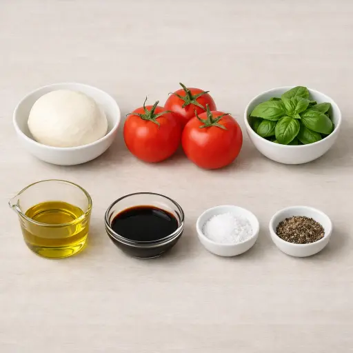 Ingredients for Traditional Caprese Salad