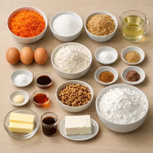 Ingredients for Traditional Carrot Delight