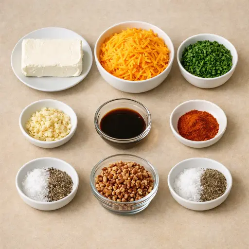 Ingredients for Traditional Cheese Ball