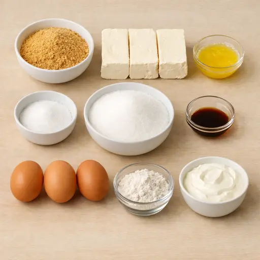 Ingredients for Traditional Cheesecake