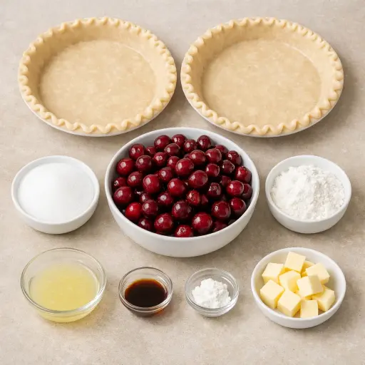 Ingredients for Traditional Cherry Pie
