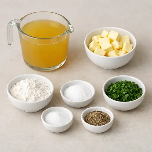 Ingredients for Traditional Chicken Gravy