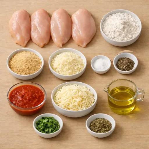 Ingredients for Traditional Chicken Parmigiana