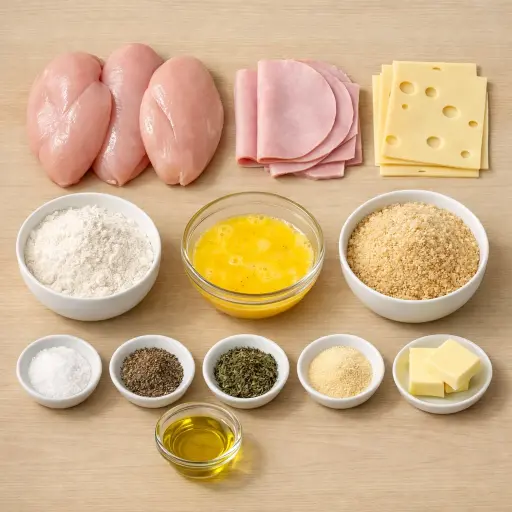 Ingredients for Traditional Chicken Rolled Delight