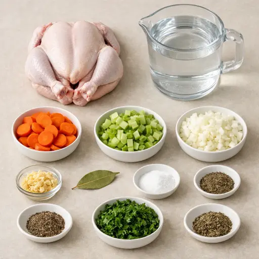 Ingredients for Traditional Chicken Soup