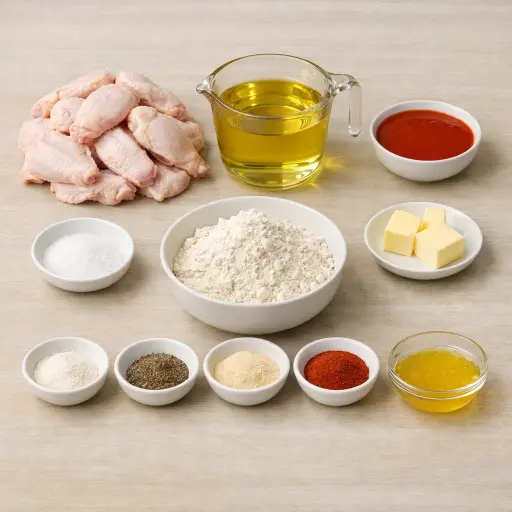 Ingredients for Traditional Chicken Wings