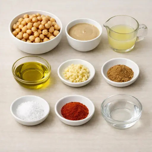 Ingredients for Traditional Chickpea Delight