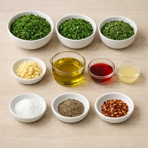 Ingredients for Traditional Chimichurri