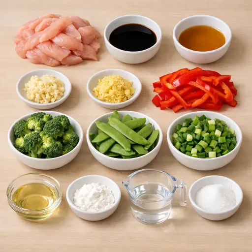 Ingredients for Traditional Chinese Stir Fry