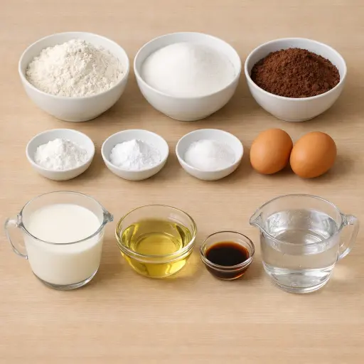 Ingredients for Traditional Chocolate Delight