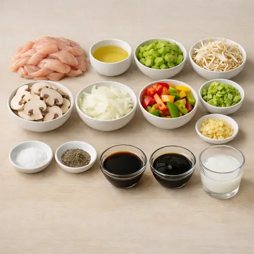 Ingredients for Traditional Chop Suey
