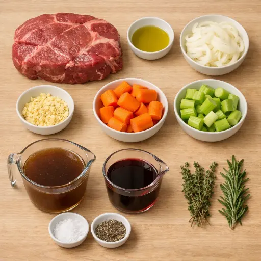 Ingredients for Traditional Chuck Roast