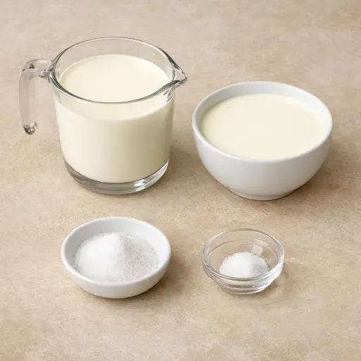 Ingredients for Traditional Churned Butter