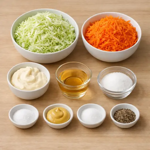 Ingredients for Traditional Coleslaw