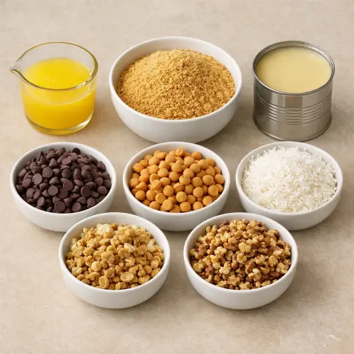 Ingredients for Traditional Cookie Squares