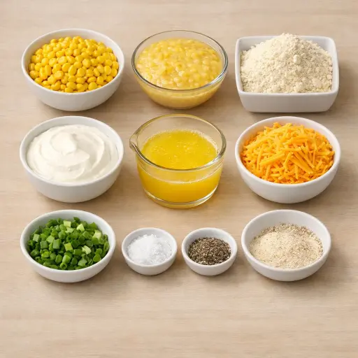 Ingredients for Traditional Corn Casserole