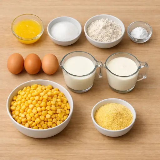 Ingredients for Traditional Corn Pudding