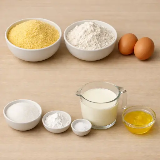 Ingredients for Traditional Cornbread