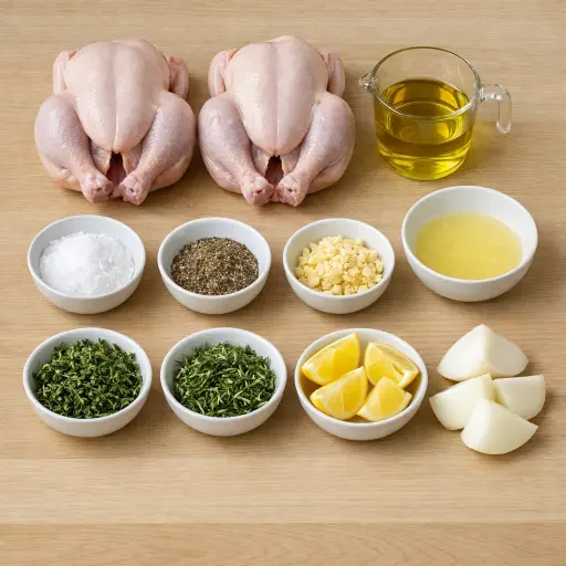 Ingredients for Traditional Cornish Hens