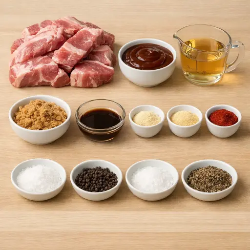Ingredients for Traditional Country Style Ribs