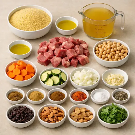 Ingredients for Traditional Couscous