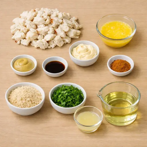 Ingredients for Traditional Crab Cake