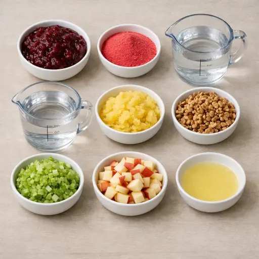 Ingredients for Traditional Cranberry Gelatin Delight