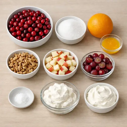 Ingredients for Traditional Cranberry Salad