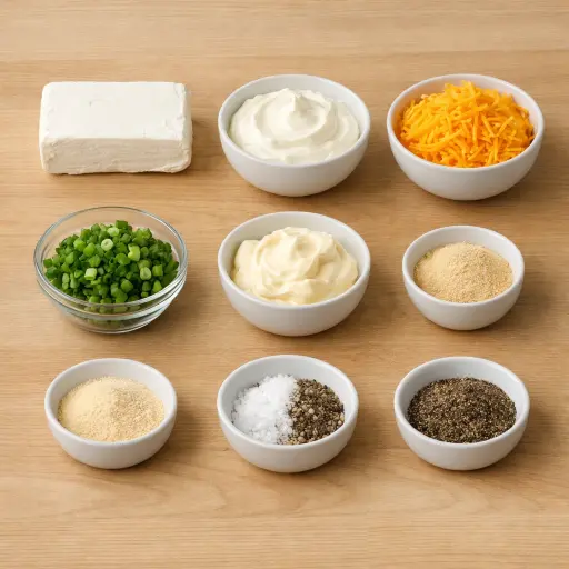 Ingredients for Traditional Cream Cheese Dip