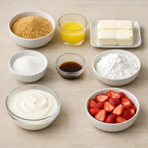 Ingredients for Traditional Cream Cheese Pie
