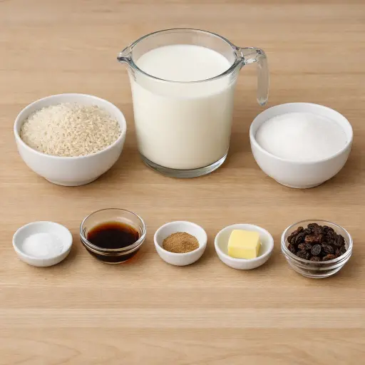 Ingredients for Traditional Creamy Rice Delight
