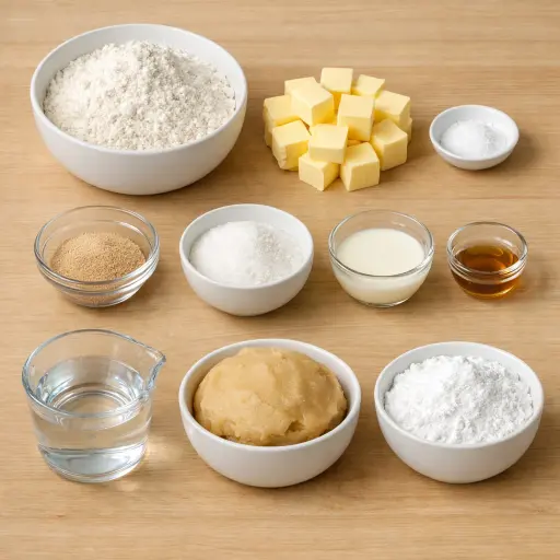 Ingredients for Traditional Danish Pastry