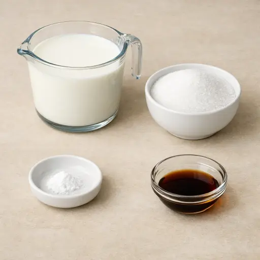 Ingredients for Traditional Dulce de Leche