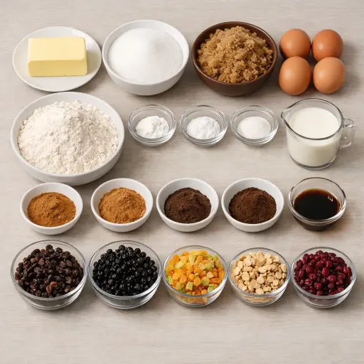 Ingredients for Traditional Easter Cake