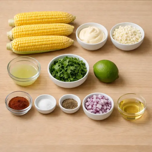 Ingredients for Traditional Elote Salad