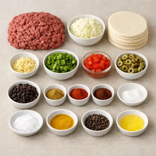 Ingredients for Traditional Empanadas
