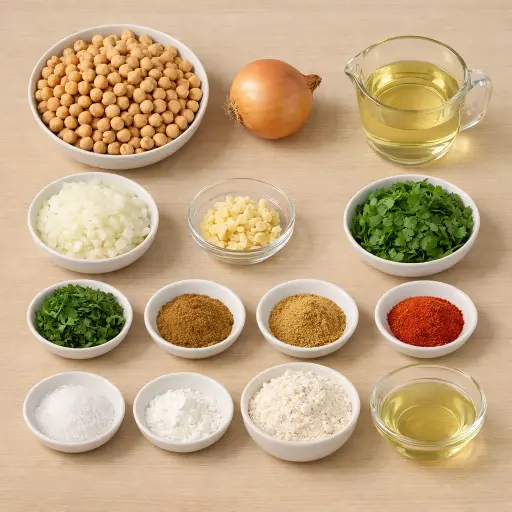 Ingredients for Traditional Falafel