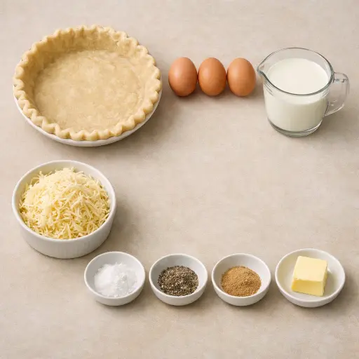 Ingredients for Traditional French Quiche