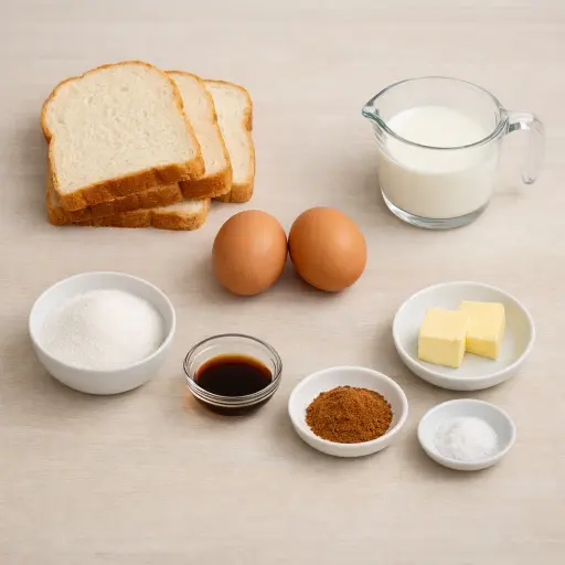 Ingredients for Traditional French Toast