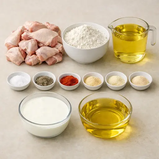 Ingredients for Traditional Fried Chicken