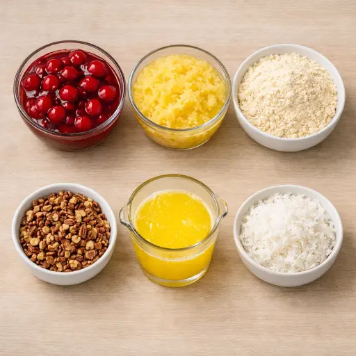 Ingredients for Traditional Fruit Dump Cake