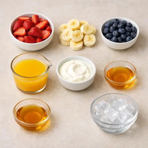 Ingredients for Traditional Fruit Smoothie