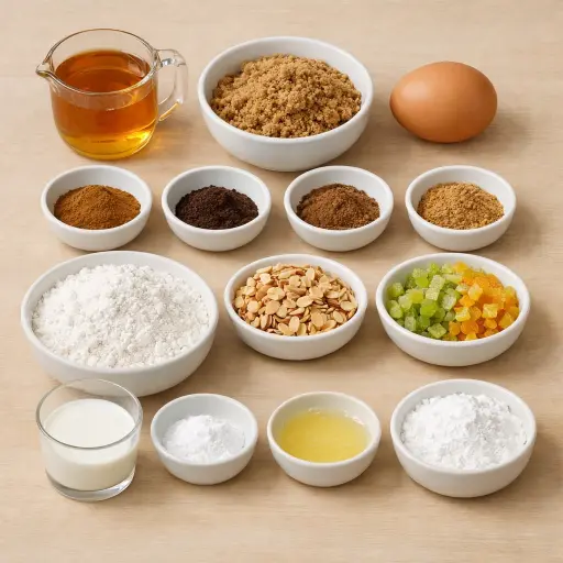 Ingredients for Traditional German Lebkuchen
