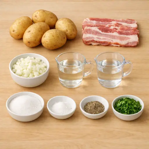 Ingredients for Traditional German Potato Salad