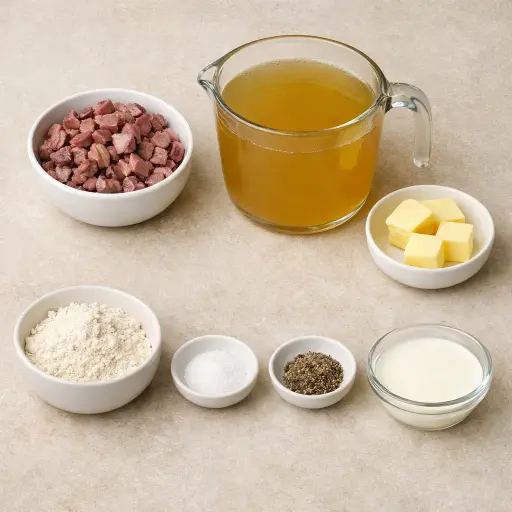 Ingredients for Traditional Giblet Gravy