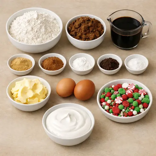 Ingredients for Traditional Gingerbread House