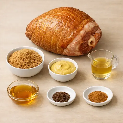 Ingredients for Traditional Glazed Ham