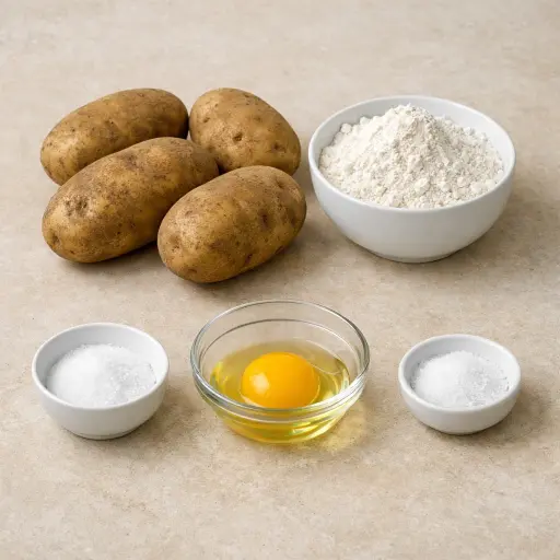 Ingredients for Traditional Gnocchi