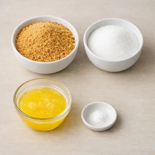 Ingredients for Traditional Graham Cracker Crust