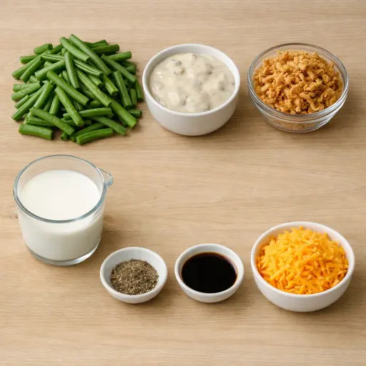 Ingredients for Traditional Green Bean Bake